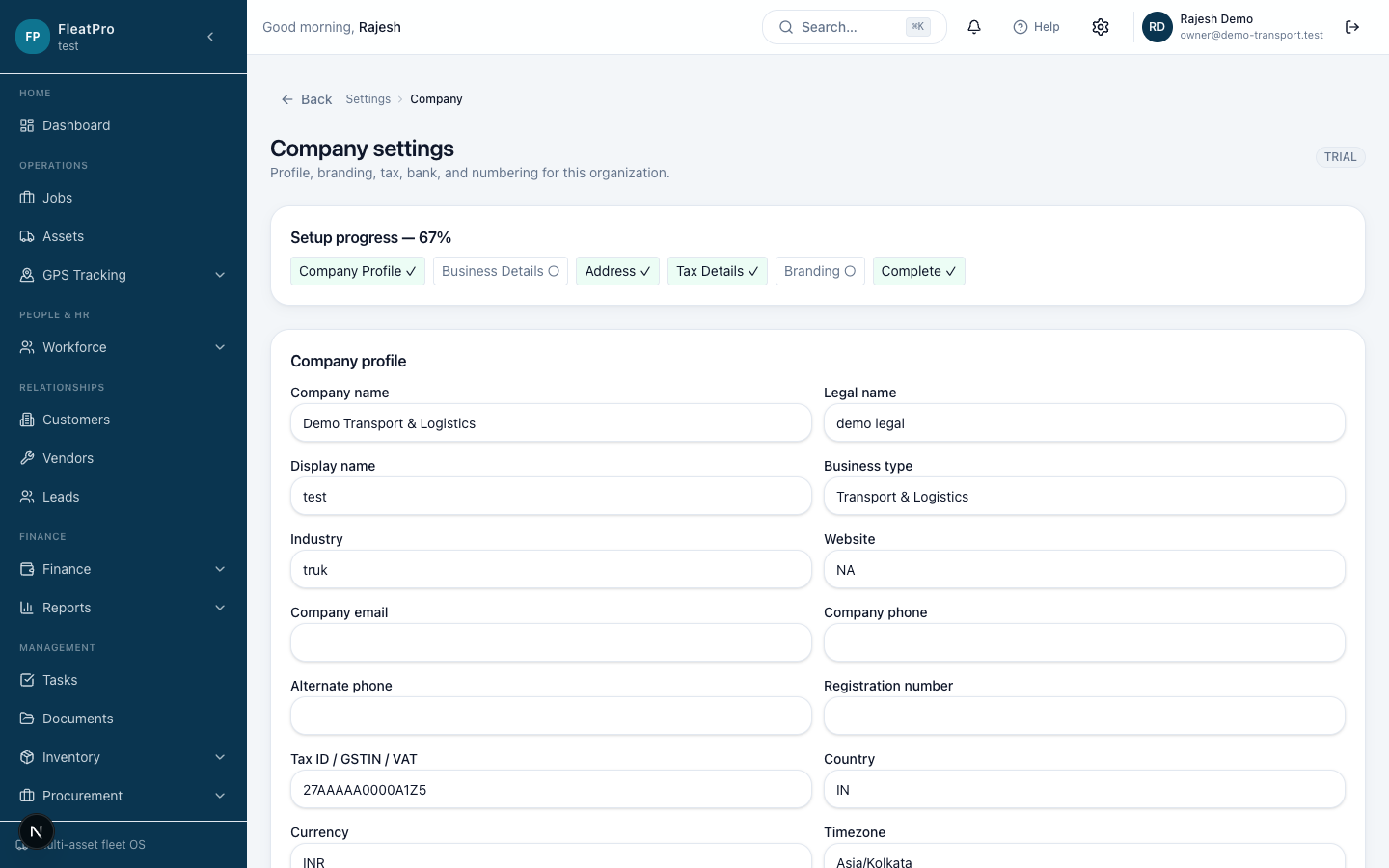TransitMesh — Settings