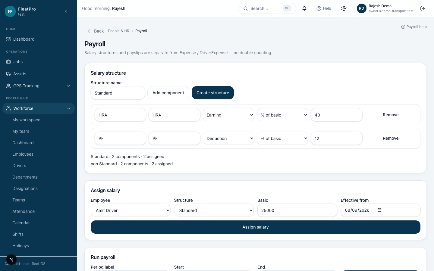 TransitMesh — Payroll